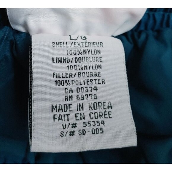 Norther Getaway  Vintage Snowpants Girls Size Large Teal Nylon Drawstring - Picture 4 of 4